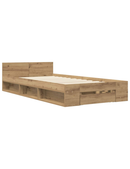 Telaio del letto con storage Rovere Artigianale 80 x 200 cm