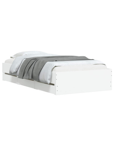 Telaio del letto con storage con cassetto Bianco 80 x 200 cm