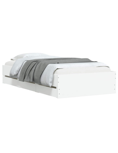 Telaio del letto con storage con cassetto Bianco 80 x 200 cm