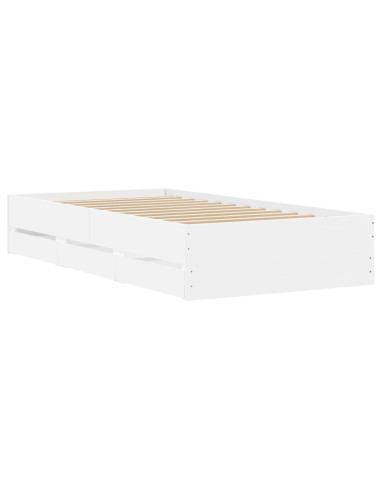 Telaio del letto con storage con cassetto Bianco 80 x 200 cm