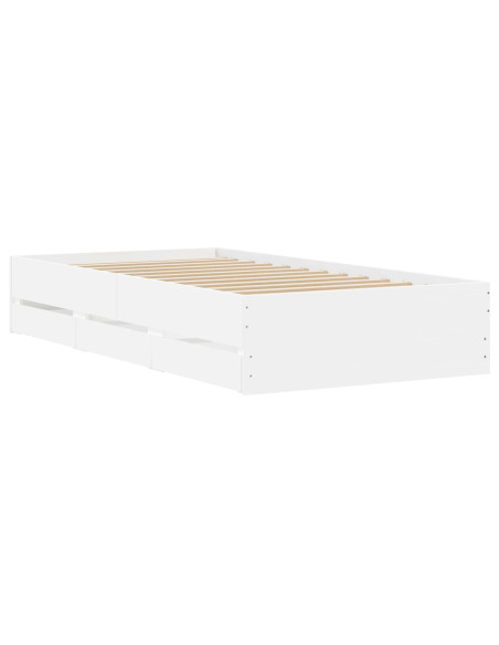 Telaio del letto con storage con cassetto Bianco 80 x 200 cm