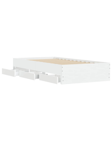 Telaio del letto con storage con cassetto Bianco 80 x 200 cm