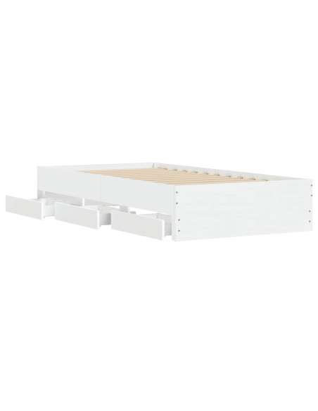 Telaio del letto con storage con cassetto Bianco 80 x 200 cm