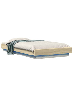 Letto con LED Rovere Sonoma 80 x 200 cm Legno ingegnerizzato 2