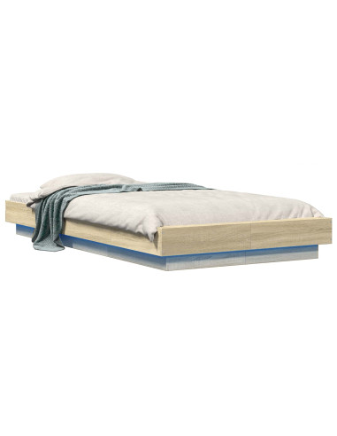 Letto con LED Rovere Sonoma 80 x 200 cm Legno ingegnerizzato