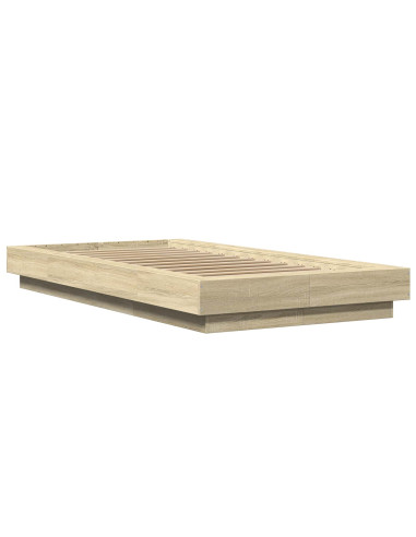 Letto con LED Rovere Sonoma 80 x 200 cm Legno ingegnerizzato