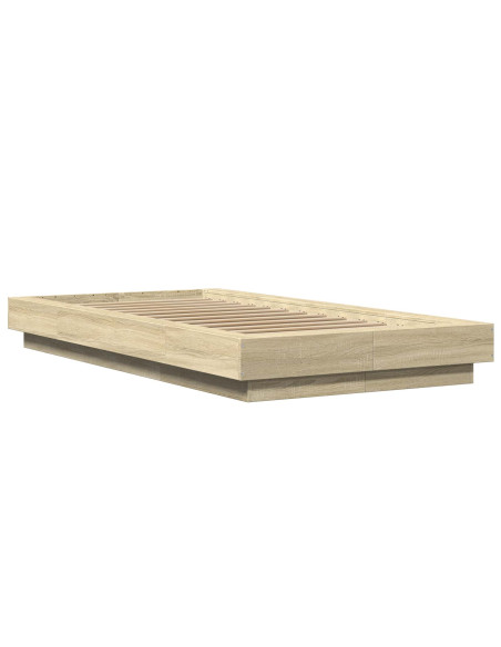 Letto con LED Rovere Sonoma 80 x 200 cm Legno ingegnerizzato