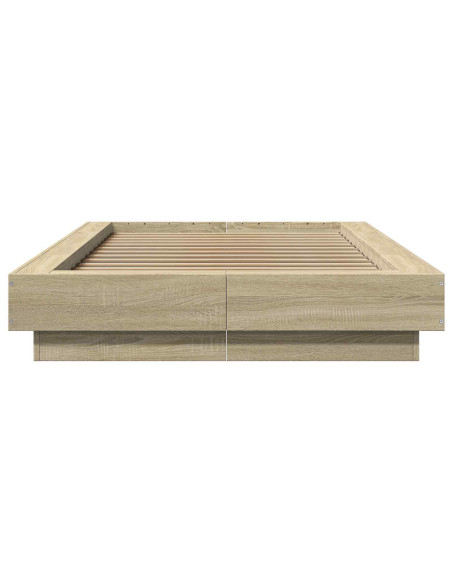 Letto con LED Rovere Sonoma 80 x 200 cm Legno ingegnerizzato