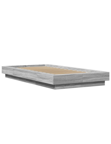 Letto con LED Sonoma grigio 80 x 200 cm Legno ingegnerizzato