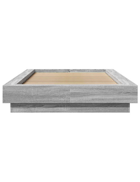Letto con LED Sonoma grigio 80 x 200 cm Legno ingegnerizzato
