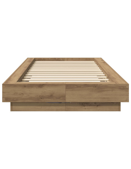 Letto con LED con strisce LED Rovere Artigianale 80 x 200 cm