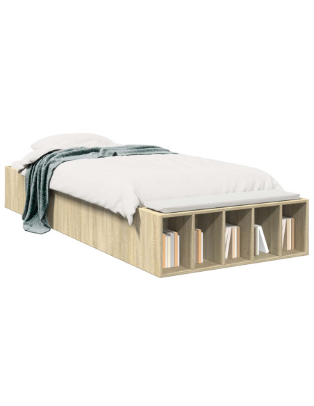 Telaio del letto con storage Rovere Sonoma 80 x 200 cm
