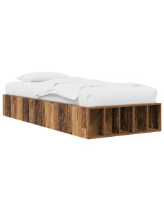 Telaio del letto con storage Legno antico 80 x 200 cm 2