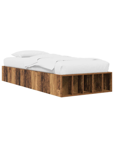 Telaio del letto con storage Legno antico 80 x 200 cm
