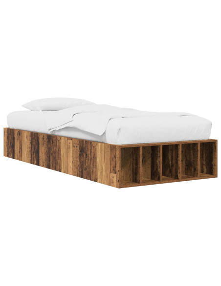 Telaio del letto con storage Legno antico 80 x 200 cm