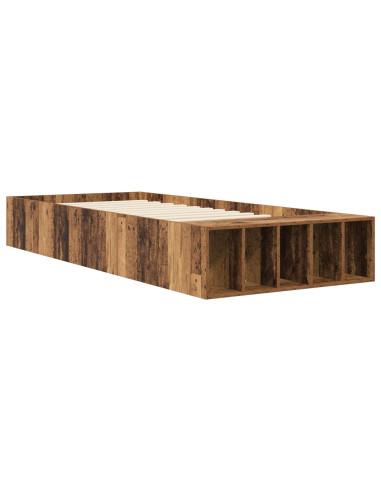 Telaio del letto con storage Legno antico 80 x 200 cm