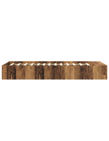 Telaio del letto con storage Legno antico 80 x 200 cm