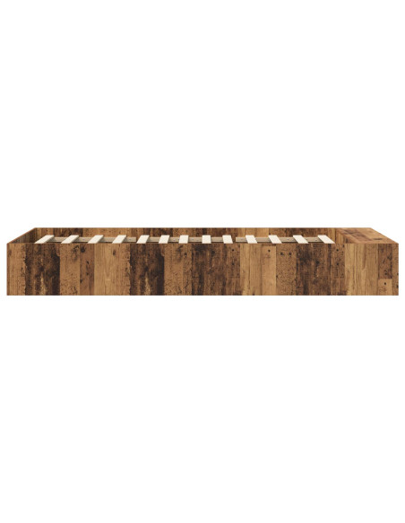 Telaio del letto con storage Legno antico 80 x 200 cm