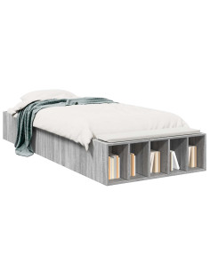 Telaio del letto con storage Sonoma grigio 80 x 200 cm 2