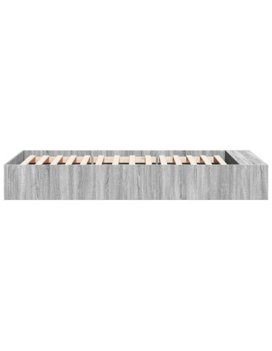 Telaio del letto con storage Sonoma grigio 80 x 200 cm