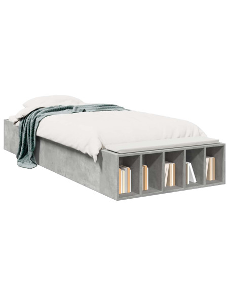 Telaio del letto con storage Grigio Cemento 80 x 200 cm