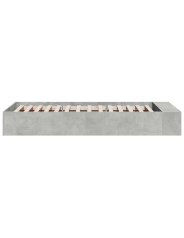 Telaio del letto con storage Grigio Cemento 80 x 200 cm
