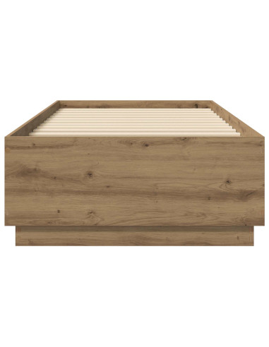Letto con LED con strisce LED Rovere Artigianale 80 x 200 cm