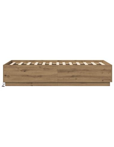 Letto con LED con strisce LED Rovere Artigianale 80 x 200 cm