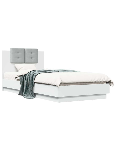 Struttura letto con testata con testiera Bianco 80 x 200 cm