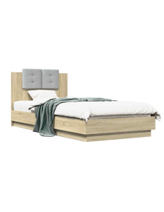 Struttura letto con testata Rovere Sonoma 80 x 200 cm 2