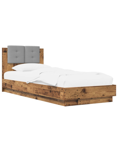 Struttura letto con testata Legno antico 80 x 200 cm
