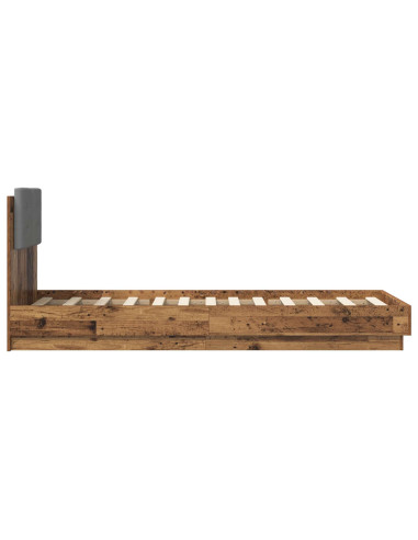 Struttura letto con testata Legno antico 80 x 200 cm