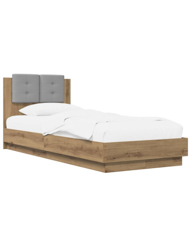Struttura letto con testata Rovere Artigianale 80 x 200 cm