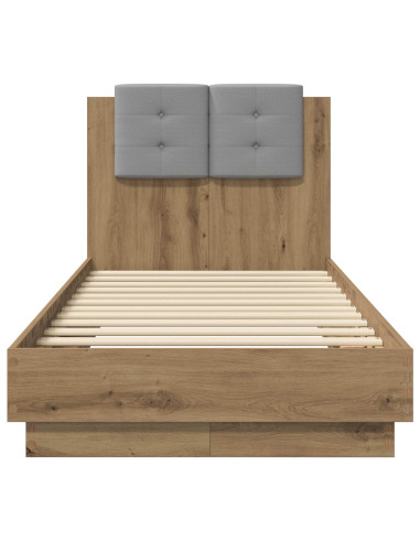 Struttura letto con testata Rovere Artigianale 80 x 200 cm