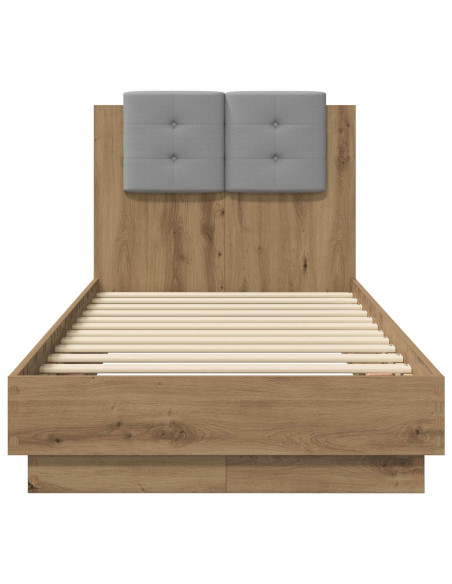 Struttura letto con testata Rovere Artigianale 80 x 200 cm