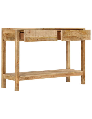 Tavolo Consolle con 2 Cassetti 110x35x75cm Legno Massello Mango