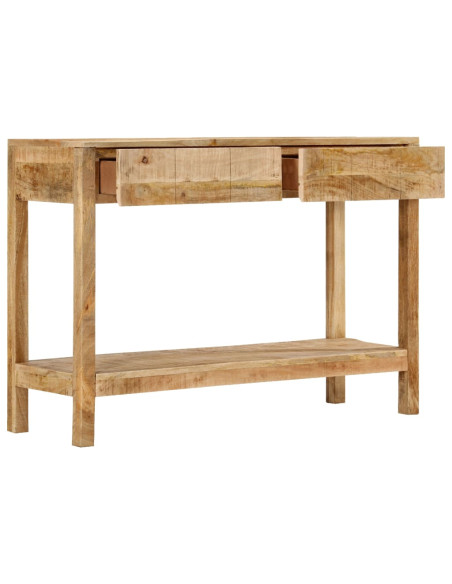 Tavolo Consolle con 2 Cassetti 110x35x75cm Legno Massello Mango