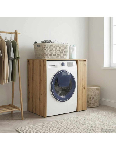 Mobiletto per lavatrice Rovere artigianale 87 x 60 x 89 cm