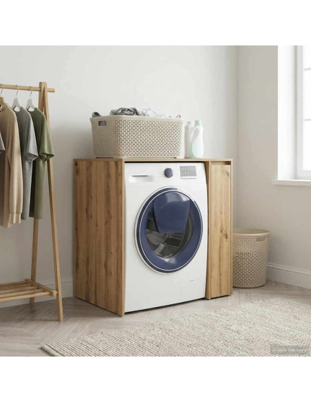 Mobiletto per lavatrice Rovere artigianale 87 x 60 x 89 cm