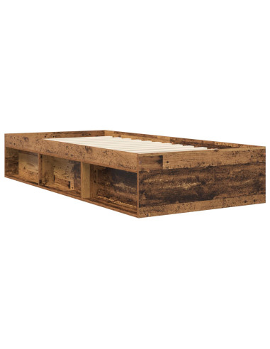 Telaio del letto con storage Legno antico 80 x 200 cm