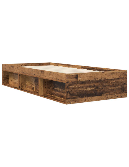Telaio del letto con storage Legno antico 80 x 200 cm