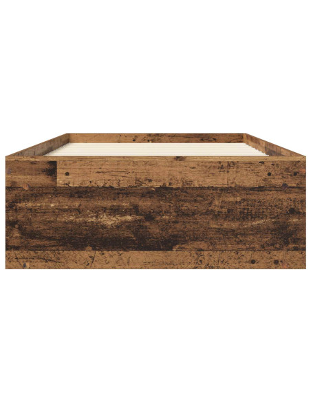 Telaio del letto con storage Legno antico 80 x 200 cm