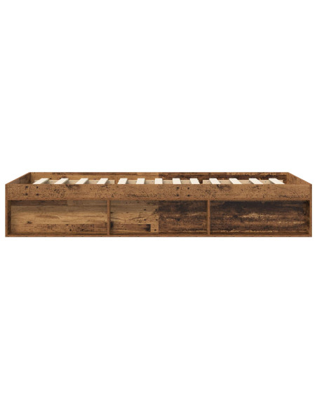 Telaio del letto con storage Legno antico 80 x 200 cm
