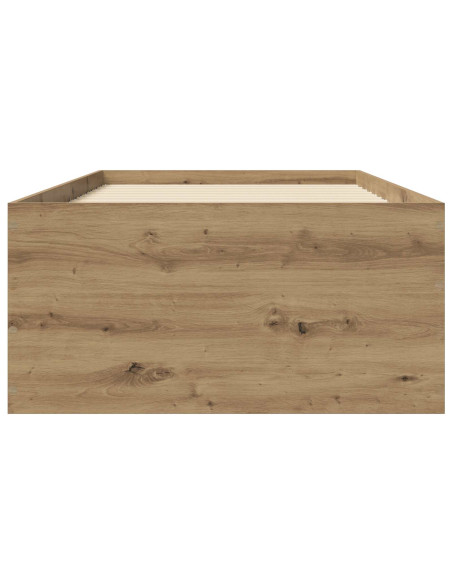 Struttura letto a pavimento Rovere Artigianale 80 x 200 cm