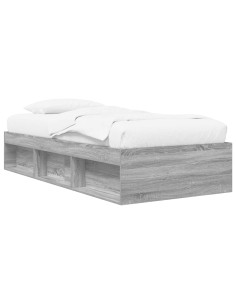 Telaio del letto con storage Sonoma grigio 80 x 200 cm 2