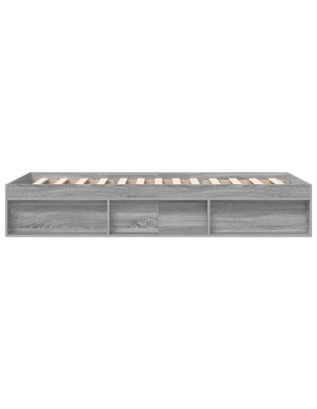 Telaio del letto con storage Sonoma grigio 80 x 200 cm