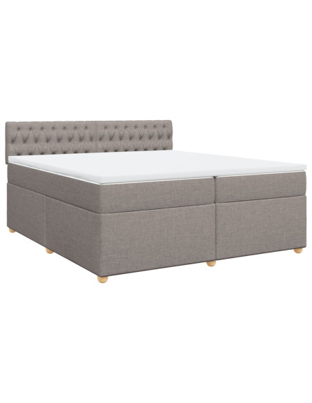 Giroletto a Molle con Materasso Tortora 200x200 cm in Tessuto