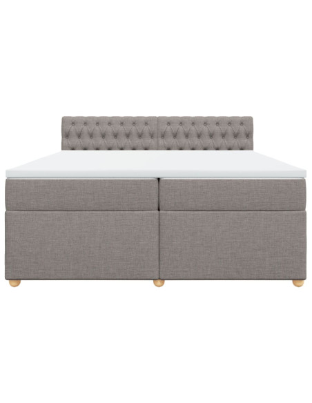 Giroletto a Molle con Materasso Tortora 200x200 cm in Tessuto