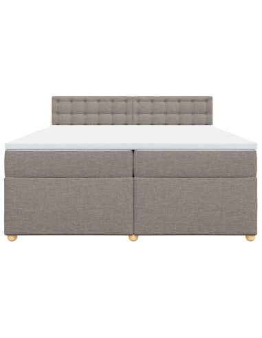 Giroletto a Molle con Materasso Tortora 200x200 cm in Tessuto