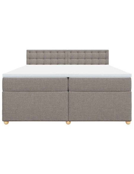 Giroletto a Molle con Materasso Tortora 200x200 cm in Tessuto